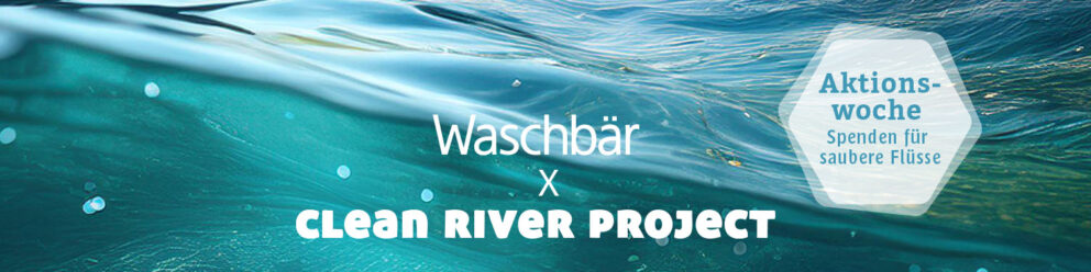 Aktion von Waschbär und dem Clean River Project.