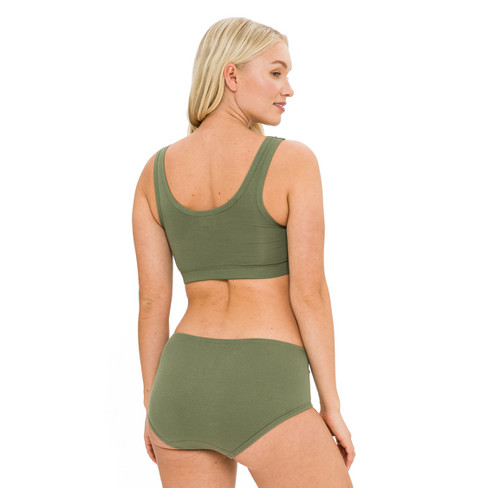 Bustier aus Bio-Baumwolle mit Elastan, olive