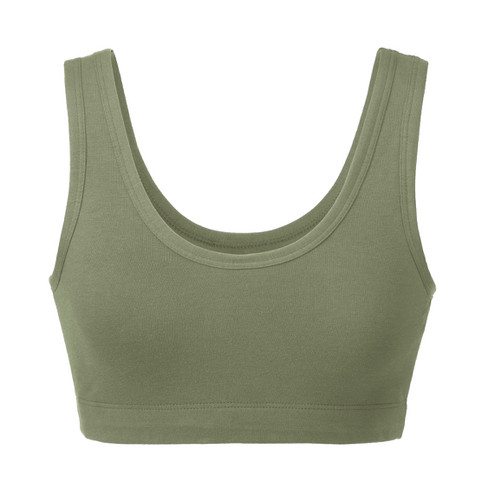 Bustier aus Bio-Baumwolle mit Elastan, olive