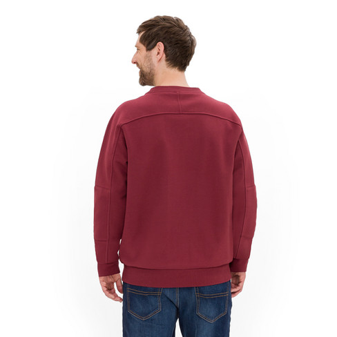 Sweat-Pullover aus reiner Bio-Baumwolle, rubin