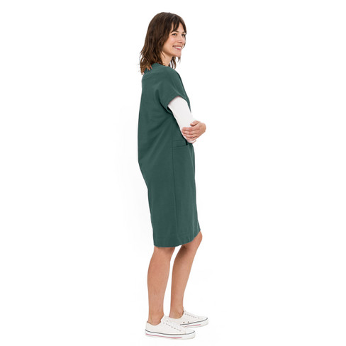 Sweatkleid aus reiner Bio-Baumwolle, pinie