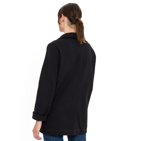 Jersey-Blazer aus Bio-Baumwolle, onyx