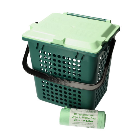 bioMat AirBox Composteur avec Couvercle Cuisine, pour Sacs jusqu'à 10l,  Seau à Compost aéré, Made in Germany